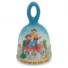 Ceramic Bell with Colorful Fiddler on the Roof with English Text