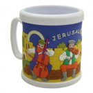 9cm Rubber Mug with Jerusalem and Hassidic Musicians