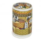 7 Centimeter Ceramic Toothpick Dispenser with Jerusalem
