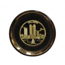 Black and Gold Ceramic Magnet with Tel Aviv design