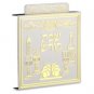 10cm Outlet Cover with Gold Shabbat Kodesh and Items in White Plastic