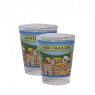 Pair of Shot Glasses with Jerusalem
