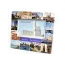 14x10cm Ceramic Picture Frame with Scenes of Israel and Russian Text