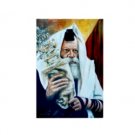 Picture of Lubavitcher Rebbe with Torah and Stand
