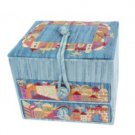 Yair Emanuel Embroidered Jewelry Box With Jerusalem in Blue