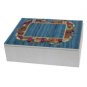 Yair Emanuel Embroidered Jewelry Box With Jerusalem Depictions in Blue