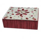 Yair Emanuel Embroidered Jewelry Box With Pomegranates in Red