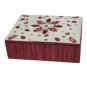Yair Emanuel Embroidered Jewelry Box With Pomegranates in Red