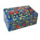 Yair Emanuel Small Wooden Jewelry Box With Pomegranates