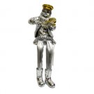 Hassid Playing Fiddle Figurine in Polyresin and Cloth