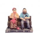 Polyresin Grandparents Miniature Figurine with Hebrew text