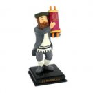 11 cm. Multicolor Polyresin Jerusalem Hassid figurine with a Sefer Torah