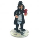 9 cm Black Glass Klezmer Fiddler on the Roof Figurine
