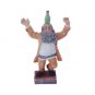 11 cm. Multicolor Polyresin Dancing Hassid Figurine with Dark Brown Base