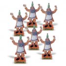 5.6 cm. Multicolor Polyresin 6 pc. Set Dancing Hassidim Figurines