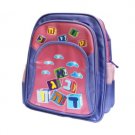 28x32 cm. Pink Cloth Backpack with Aleph Bet Letters