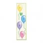 7 Centimeter Child's Mezuzah of Wood Painted with Alef-Bet Balloons