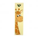 7 Centimeter Child's Mezuzah of Wood Painted with a Friendly Giraffe