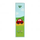 7 Centimeter Child's Mezuzah of Wood Painted with a Bright Red Car