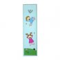 7 Centimeter Wood Mezuzah with Children Playing on Light Blue Background