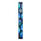 10cm Children’s Mezuzah with Blue Aleph Bet Blocks in Wood