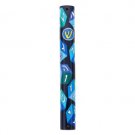 12 cm Mezuzah in painted wood with Hebrew alphabet