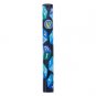 12 cm Mezuzah in painted wood with Hebrew alphabet