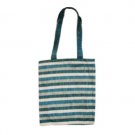 Yair Emanuel Striped Hand Bag in Shades of Blue