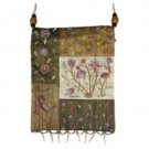 Yair Emanuel Floral Applique Embroidered Bag in Gold
