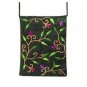 Yair Emanuel Embroidered Women’s Bag with Pink Flowers