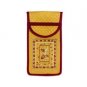 Yair Emanuel Gold Embroidered Quilted Silk Glasses Case