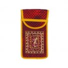 Yair Emanuel Red Embroidered Quilted Silk Glasses Case