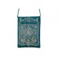 Yair Emanuel Blue Oriental Style Handbag with Embroidery