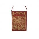 Yair Emanuel Oriental Maroon Embroidered Bag