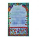 Lined Notepad with Exotic Floral Scene by Yair Emanuel