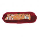Yair Emanuel Velvet Shofar Bag with Embroidered Jerusalem Design (Red)