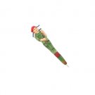 Carved Wooden Pen with Israeli Paratrooper Holding Flag