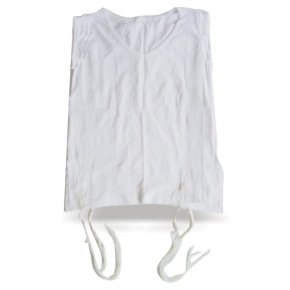Size Extra Extra Large White Tzitzit with Snap Closure and Strings