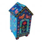 Yair Emanuel House Tzedakah Box With Birds and Flowers