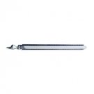 Sterling Silver Torah Pointer with Two Rows of Pearls and Modern Block
