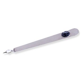 Sterling Silver Torah Pointer with Semi-Precious Stone and Modern Shape