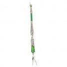 Torah Pointer with Jerusalem and Green Floral Pattern in Metal and Glass