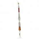 Torah Pointer with Jerusalem and Red and Brown Leaves in Metal and Glass