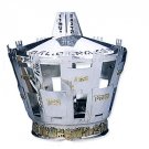 Sterling Silver Torah Crown with Av HaRahamim and Jerusalem