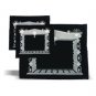43x35cm Black Velvet Tallit & Tefillin Bag Set with Trapeze Gateway and Silver