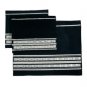 43x35 Centimeter Black German Velvet Tallit Bag Set with Silver Plates