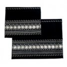 28x35cm German Black Velvet Tallit Bag Set with Silver Plates