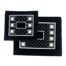 28x35cm Black German Velvet Tallit Bag Set with Boxes and Diamonds