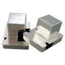34cm Silver Plastic and Velvet Tefillin Boxes with Jerusalem and Hebrew Labels