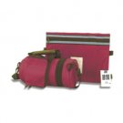 25 Centimeter Dark Red Tefillin Case with Tallit Bag and Carrying Strap